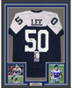 Framed Autographed/Signed Sean Lee 35x39 Dallas Thanksgiving Day Football Jersey JSA COA