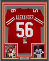 Framed Autographed/Signed Kwon Alexander 35x39 San Francisco Red Football Jersey JSA COA