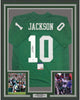 Framed Autographed/Signed DeSean Jackson 35x39 Philadelphia Kelly Green Football Jersey PSA/DNA COA