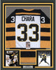 Framed Autographed/Signed Zdeno Chara 35x39 Boston White Retro Hockey Jersey JSA COA