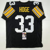 Autographed/Signed Merril Hoge Pittsburgh Black Football Jersey JSA COA by Hall of Fame Sports Memorabilia