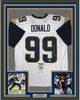 Framed Autographed/Signed Aaron Donald 35x39 Los Angeles LA White Football Jersey JSA COA