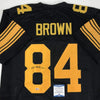 Autographed/Signed Antonio Brown Pittsburgh Color Rush Black Football Jersey Beckett BAS COA
