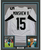Framed Autographed/Signed Gardner Minshew II 35x39 Jacksonville White Football Jersey PSA/DNA COA