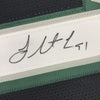 Framed Autographed/Signed Fletcher Cox 35x39 Philadelphia Black Football Jersey JSA COA