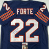 Autographed/Signed Matt Forte Chicago Blue Football Jersey JSA COA