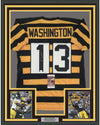 Framed Autographed/Signed James Washington 35x39 Pittsburgh Bumble Bee Football Jersey JSA COA