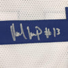 Framed Autographed/Signed Michael Gallup 35x39 Dallas White Football Jersey Beckett BAS COA
