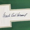 Framed Autographed/Signed Dick Vermeil 35x39 Philadelphia Green Football Jersey JSA COA