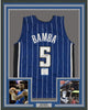 Framed Autographed/Signed Mohamed Mo Bamba 35x39 Orlando Blue Basketball Jersey Beckett BAS COA
