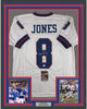 Framed Autographed/Signed Daniel Jones 35x39 New York Color Rush Football Jersey JSA COA