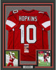 Framed Autographed/Signed DeAndre Hopkins 35x39 Arizona Red Football Jersey JSA COA