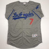 Autographed/Signed Julio Urias MLB Debut Los Angeles LA Grey Baseball Jersey PSA/DNA COA