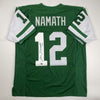 Autographed/Signed Joe Namath New York Green Football Jersey GTSM COA Holo Only