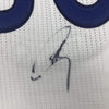 Framed Autographed/Signed Stephen Steph Curry 35x39 Golden State White Basketball Jersey JSA COA/LOA