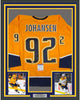 Framed Autographed/Signed Ryan Johansen 35x39 Nashville Yellow Hockey Jersey PSA/DNA COA by Hall of Fame Sports Memorabilia