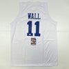 Autographed/Signed John Wall Kentucky White College Basketball Jersey JSA COA