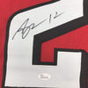Autographed/Signed Mohamed Sanu Sr Atlanta Red Football Jersey JSA COA Holo Only