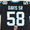 Autographed/Signed Thomas Davis Sr. Carolina Black Football Jersey JSA COA
