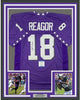 Framed Autographed/Signed Jalen Reagor 35x39 TCU Purple College Football Jersey Beckett BAS COA