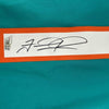 Framed Autographed/Signed Tua Tagovailoa 35x39 Miami Dolphins Authentic Teal Nike Game Football Jersey Fanatics COA