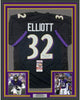 Framed Autographed/Signed DeShon Elliott 35x39 Baltimore Black Football Jersey JSA COA