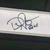 Framed Autographed/Signed Doug Pederson #1 35x39 Philadelphia Green Football Jersey Beckett BAS COA