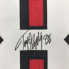 Framed Autographed/Signed Tony Gonzalez 35x39 Atlanta Red Football Jersey JSA COA
