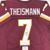Autographed/Signed Joe Theismann Washington Burgundy Football Jersey Beckett BAS COA