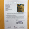 Framed Autographed/Signed Stephen Steph Curry 35x39 Golden State The City Yellow Basketball Jersey JSA COA/LOA
