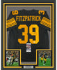 Framed Autographed/Signed Minkah Fitzpatrick 35x39 Pittsburgh Color Rush Football Jersey JSA COA