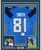 Framed Autographed/Signed Jonnu Smith 35x39 Tennessee Powder Blue Football Jersey Beckett BAS COA