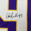 Framed Autographed/Signed John Randle 35x39 Minnesota Purple Football Jersey JSA COA