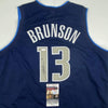 Autographed/Signed Jalen Brunson Dallas Dark Blue Basketball Jersey JSA COA