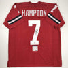 Autographed/Signed Rodney Hampton Georgia Red College Football Jersey PSA/DNA COA
