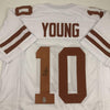 Autographed/Signed Vince Young Texas White College Football Jersey GTSM COA Holo Only
