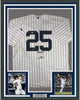Framed Autographed/Signed Gleyber Torres 35x39 New York Pinstripe Baseball Jersey PSA/DNA COA