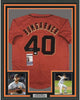 Framed Autographed/Signed Madison Bumgarner 35x39 San Francisco Orange Baseball Jersey JSA COA