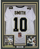 Framed Autographed/Signed Tre'Quan Smith 35x39 New Orleans White Football Jersey JSA COA