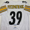 Autographed/Signed Minkah Fitzpatrick Pittsburgh White Football Jersey Beckett BAS COA