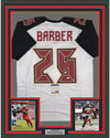 Framed Autographed/Signed Peyton Barber 35x39 Tampa Bay White Football Jersey PSA/DNA COA