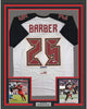 Framed Autographed/Signed Peyton Barber 35x39 Tampa Bay White Football Jersey PSA/DNA COA
