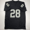Autographed/Signed Josh Jacobs Las Vegas Oakland Black Football Jersey Beckett BAS COA