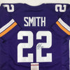 Autographed/Signed Harrison Smith Minnesota Purple Football Jersey JSA COA