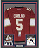 Framed Autographed/Signed Aaron Ekblad 35x39 Florida Red Hockey Jersey JSA COA