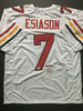 Autographed/Signed Boomer Esiason Maryland White College Football Jersey JSA COA