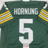 Autographed/Signed Paul Hornung Green Bay Green Football Jersey JSA COA