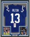 Framed Autographed/Signed TY T.Y. Hilton 35x39 Indianapolis Blue Football Jersey JSA COA