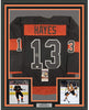 Framed Autographed/Signed Kevin Hayes 35x39 Philadelphia Black Hockey Jersey JSA COA