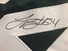 Framed Autographed/Signed LeVeon Le'Veon Bell 35x39 Michigan State Green College Football Jersey JSA COA